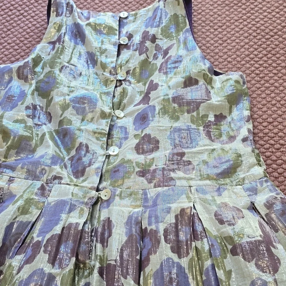 Sophie Catalou Girl's Shiny Floral Party Dress